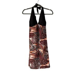 Toes on The Nose Halter Dress S Tribal Print Boho Beach Swim Cover Up
